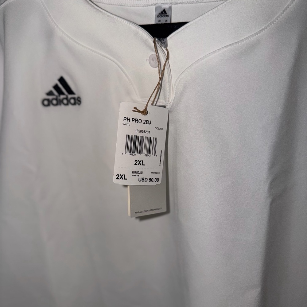 Adidas PH Pro 2BJ Women’s Performance Top | White | Size 2XL | NWT - Picture 3 of 5